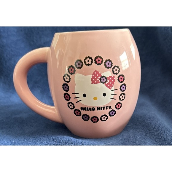 Hello‎ Kitty Pink Bow Coffee Mug Sanrio 20 Oz. BowExcellent Condition - Picture 1 of 4